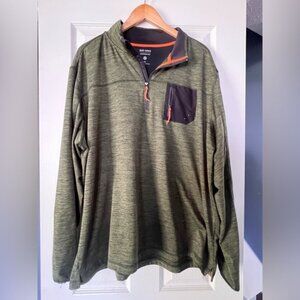 Ruff Hewn Men’s XXL Quarter Zip Pullover Olive Green Long Sleeve Casual Sweatshi